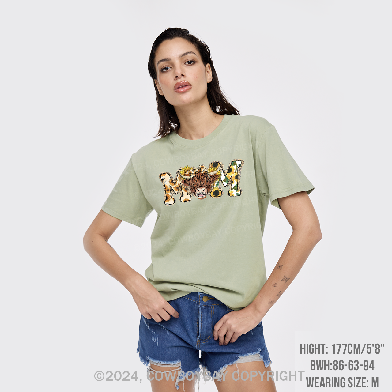 Mom Cow Western T-shirts