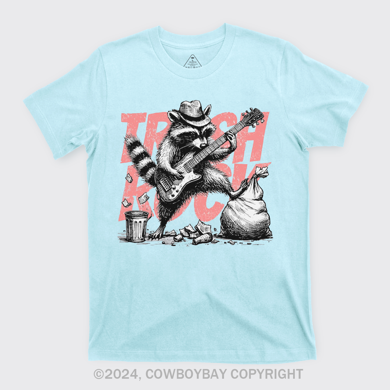 Raccoon Playing Guitar Retro T-Shirts