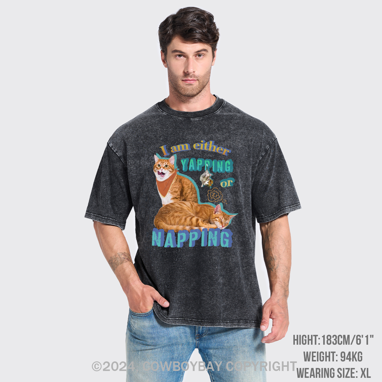 I Am Either Yapping Or Napping Garment-dye Tees