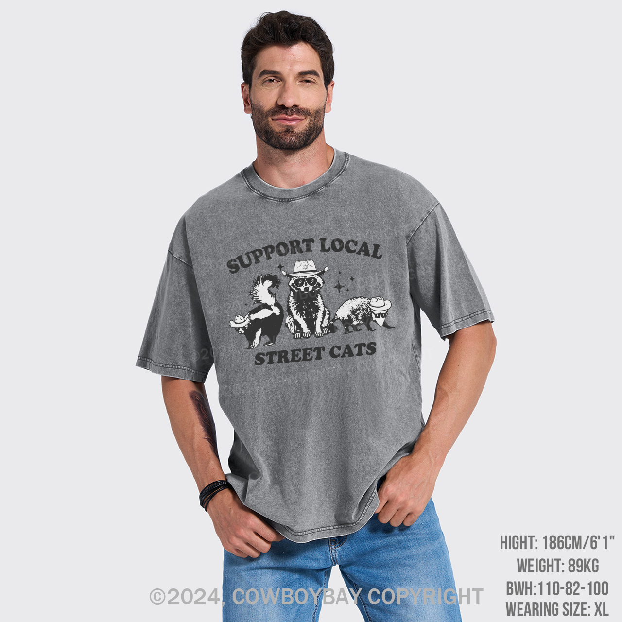 Support Your Local Street Cats Garment-dye Tees