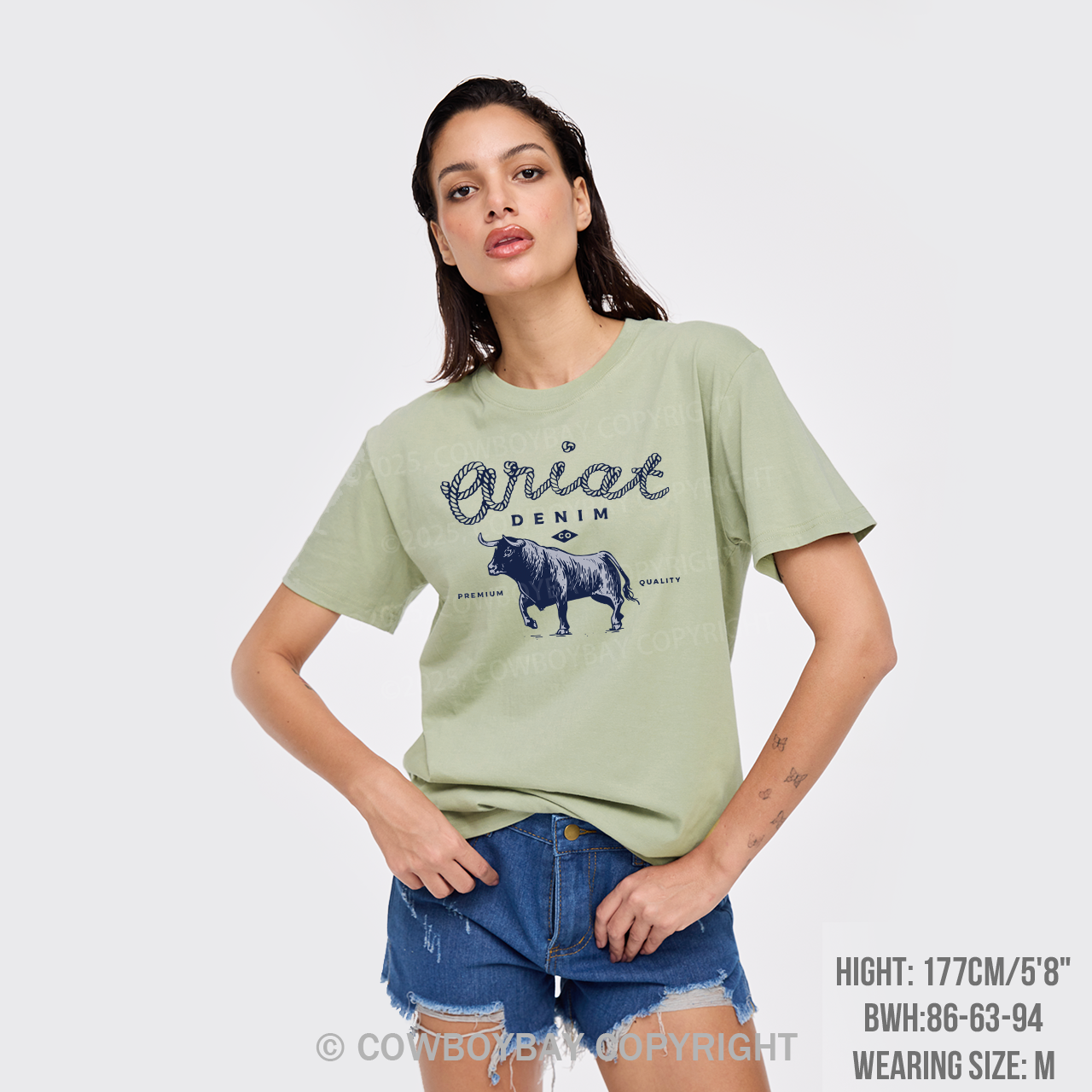 Ariat Denim Bull Cowboy T-Shirts