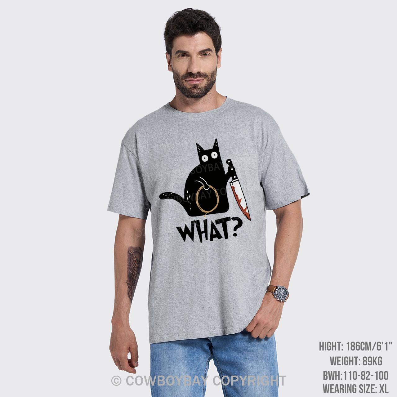 Murderous Black Cat With Knife T-Shirts