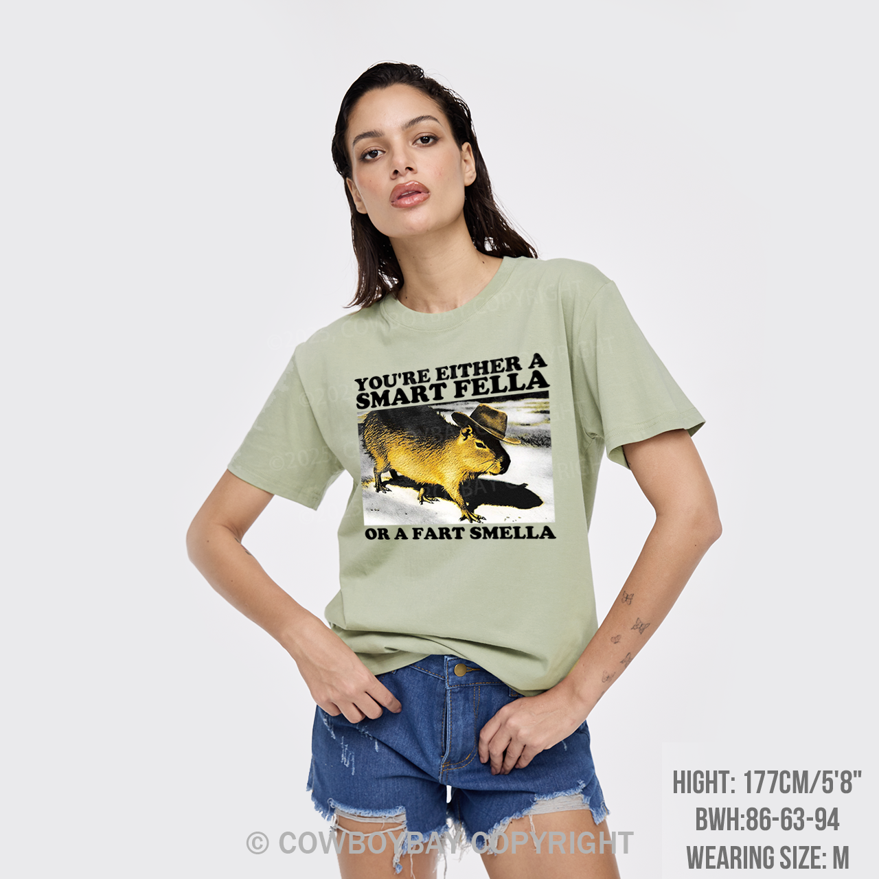 Retro Smart Fella Fart Smella Capybara 90s T-Shirts