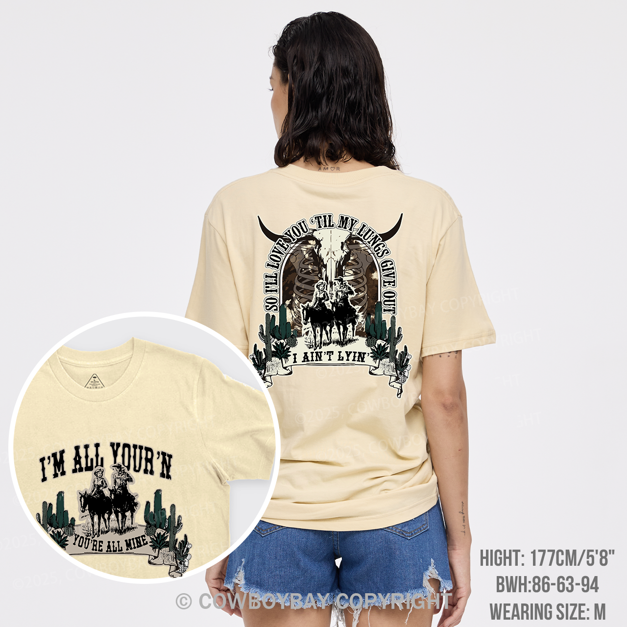 Love You Till My Lungs Give Out Cowboy T-Shirts