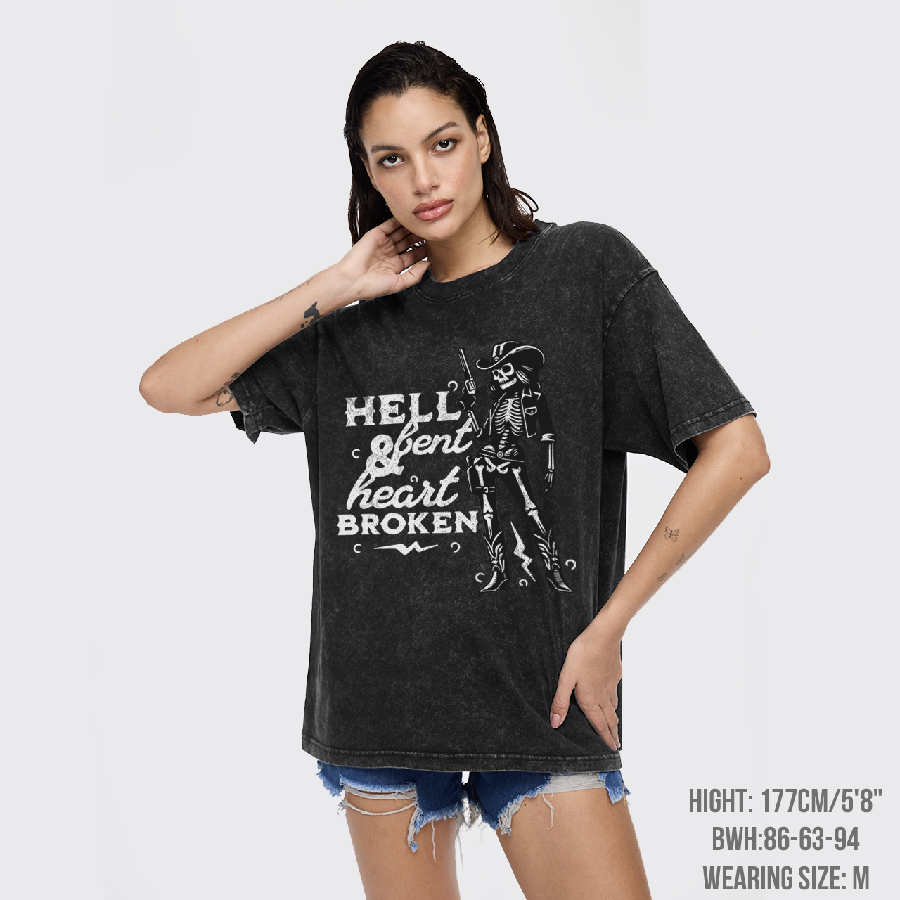 Hell Bent And Heart Broken Garment-dye Tees