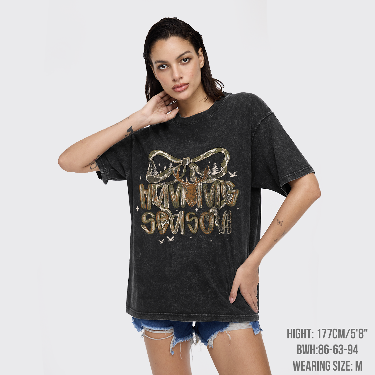 Hunting Season Camo Deer Garment-dye Tees