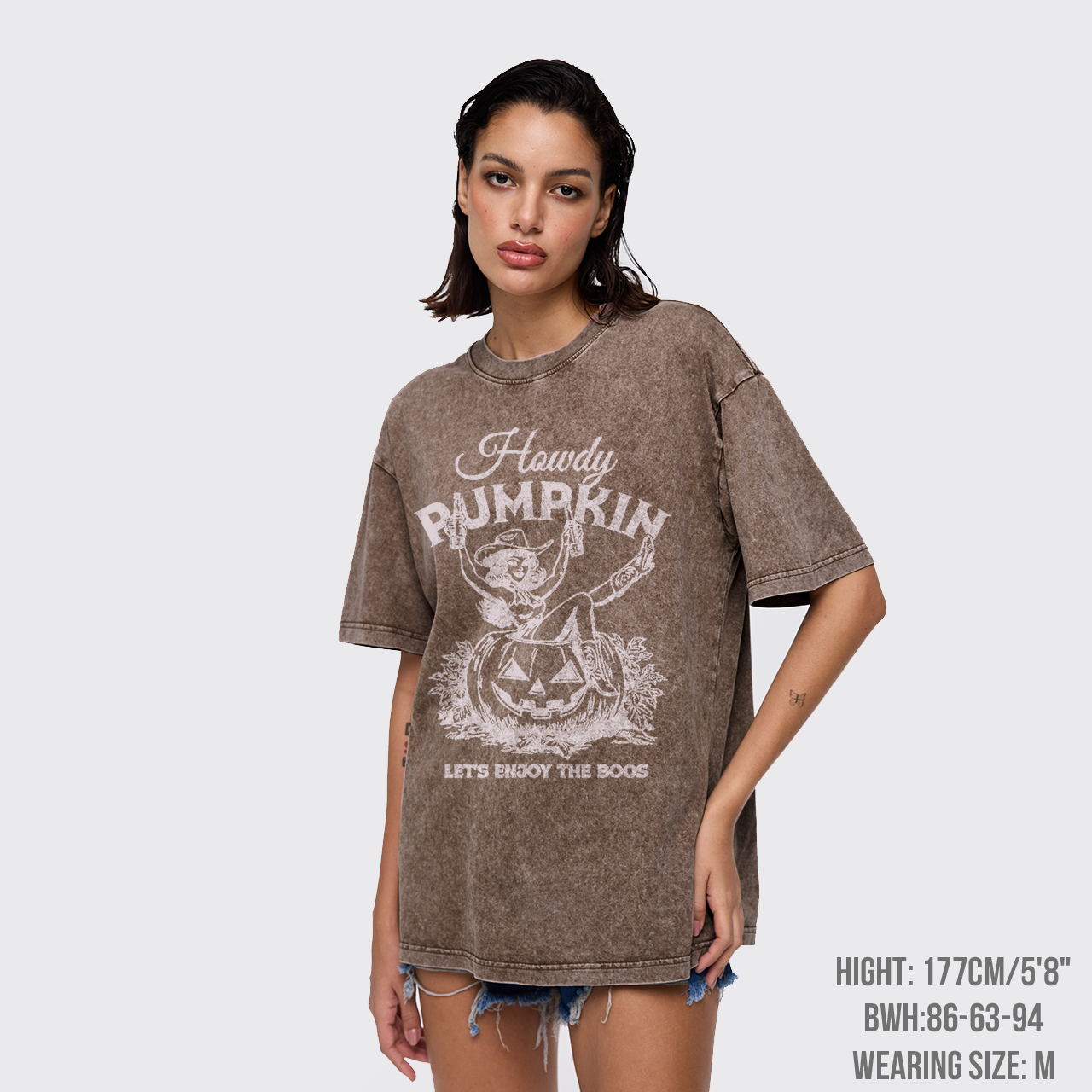 Howdy Pumpkin Halloween Cowgirl Boos Garment-dye Tees