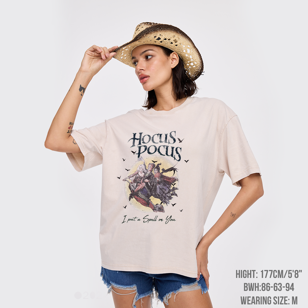 Retro Witch Halloween Garment-dye Tees