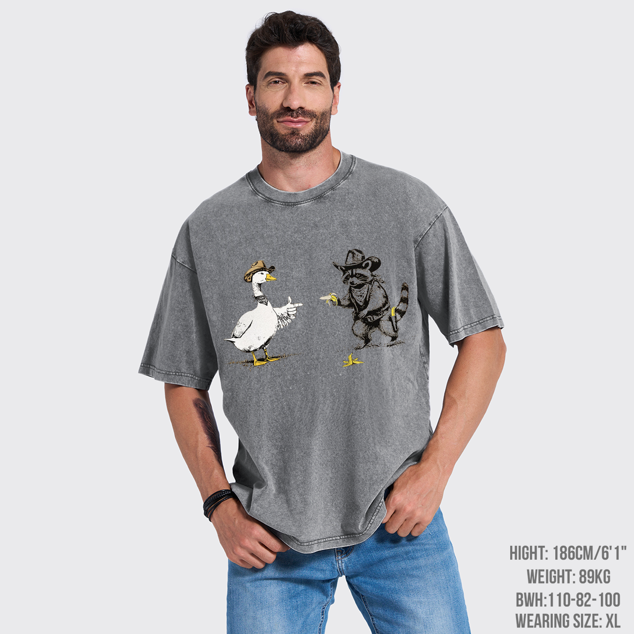 Meme Cowboy Goose Garment-dye Tees