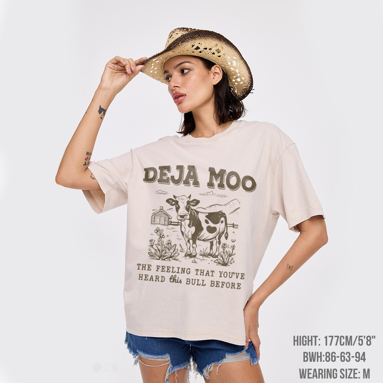 Funny Cow Deja Moo Garment-dye Tees