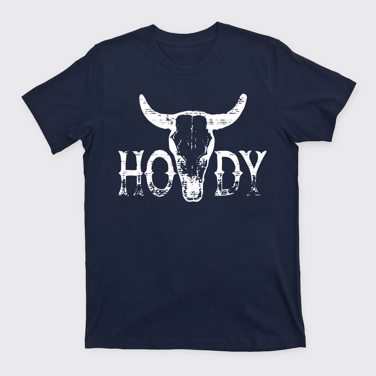Howdy Western Bull Skull T-Shirts