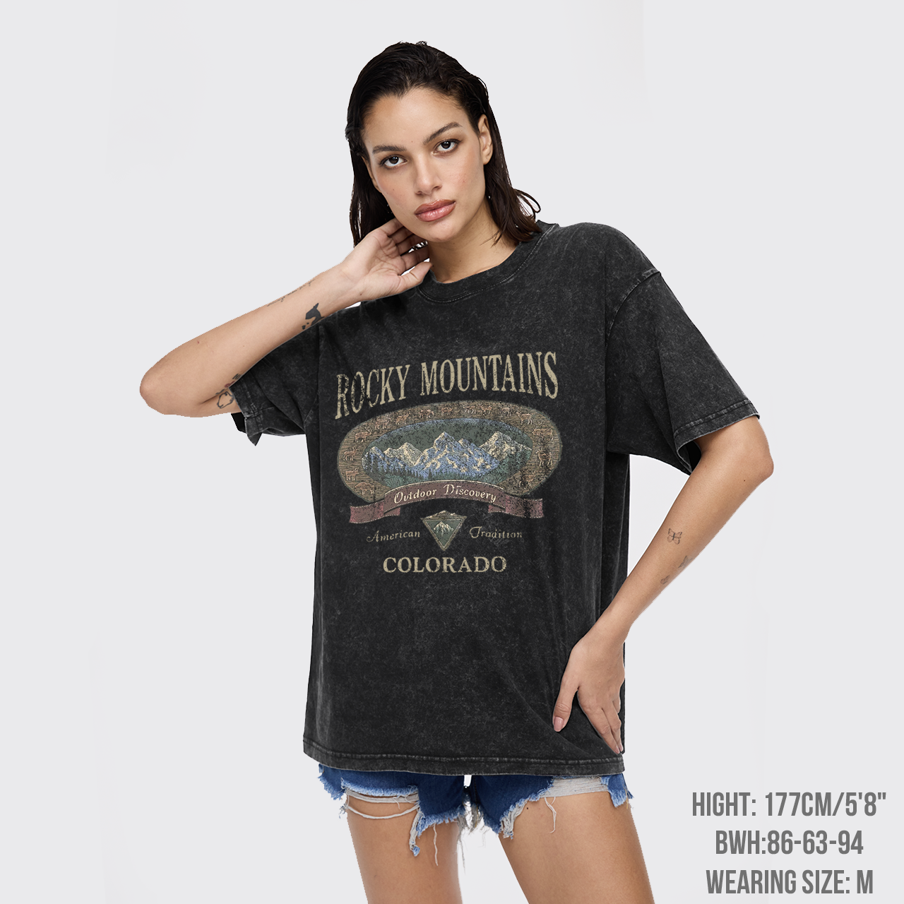 Vintage Rocky Mountains Garment-dye Tees