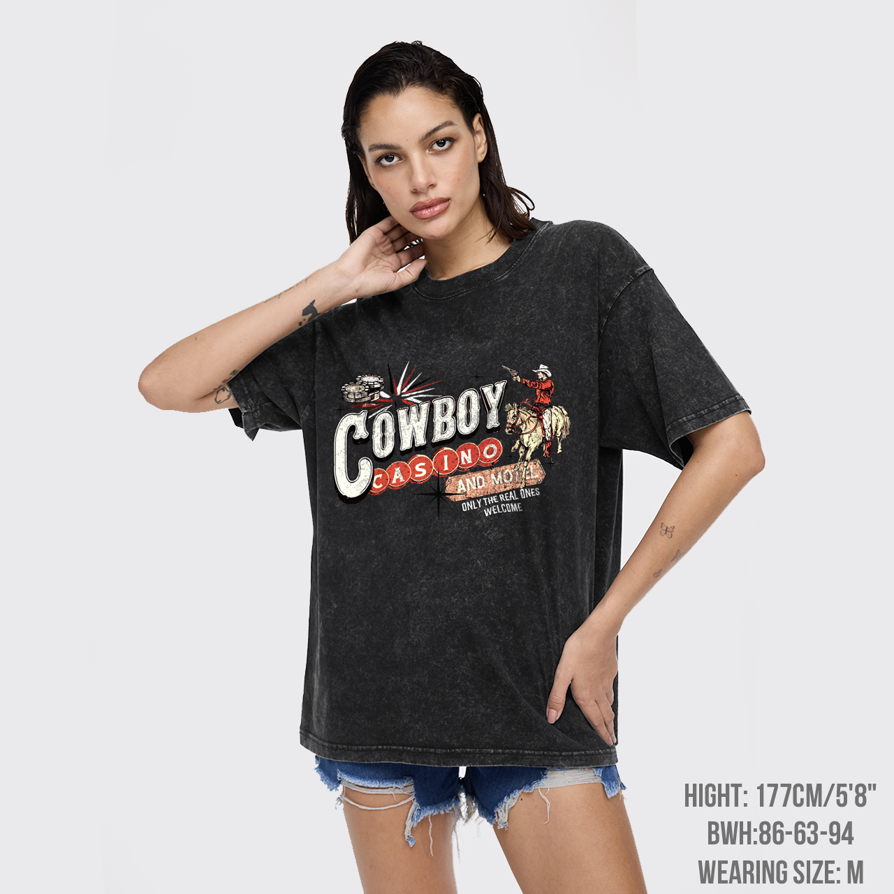 Cowboy Casino And Hotel Only The Real Ones Welcome Garment-dye Tees