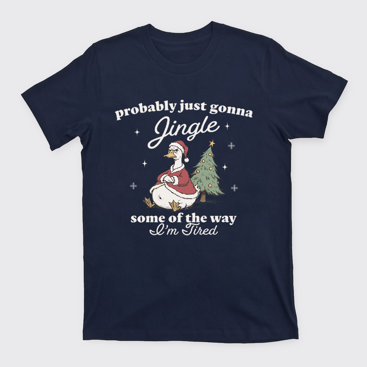 Funny Tired Christmas Goose T-Shirts