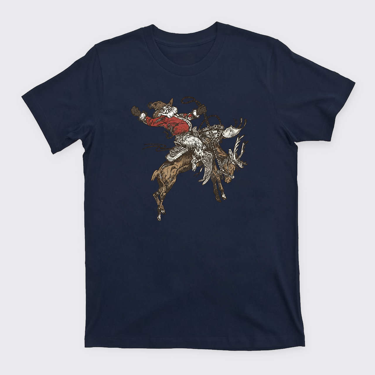 Cowboy Santa Jingle Horse Reindeer T-Shirts