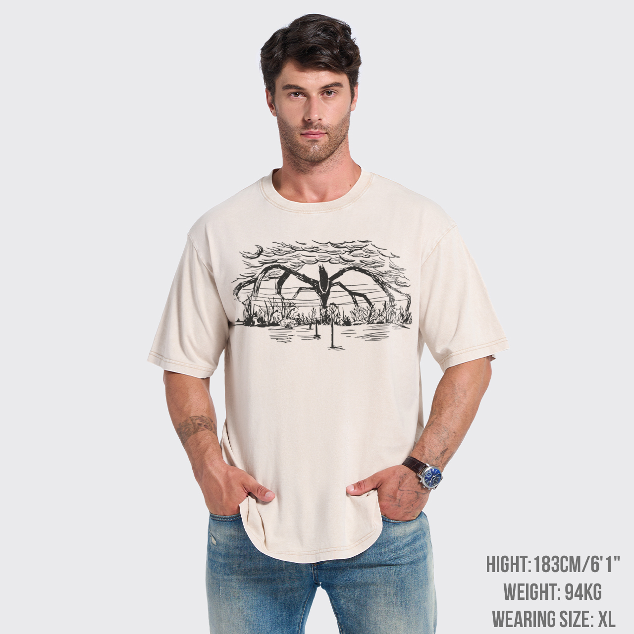 Retro Horror TV Show Garment-dye Tees