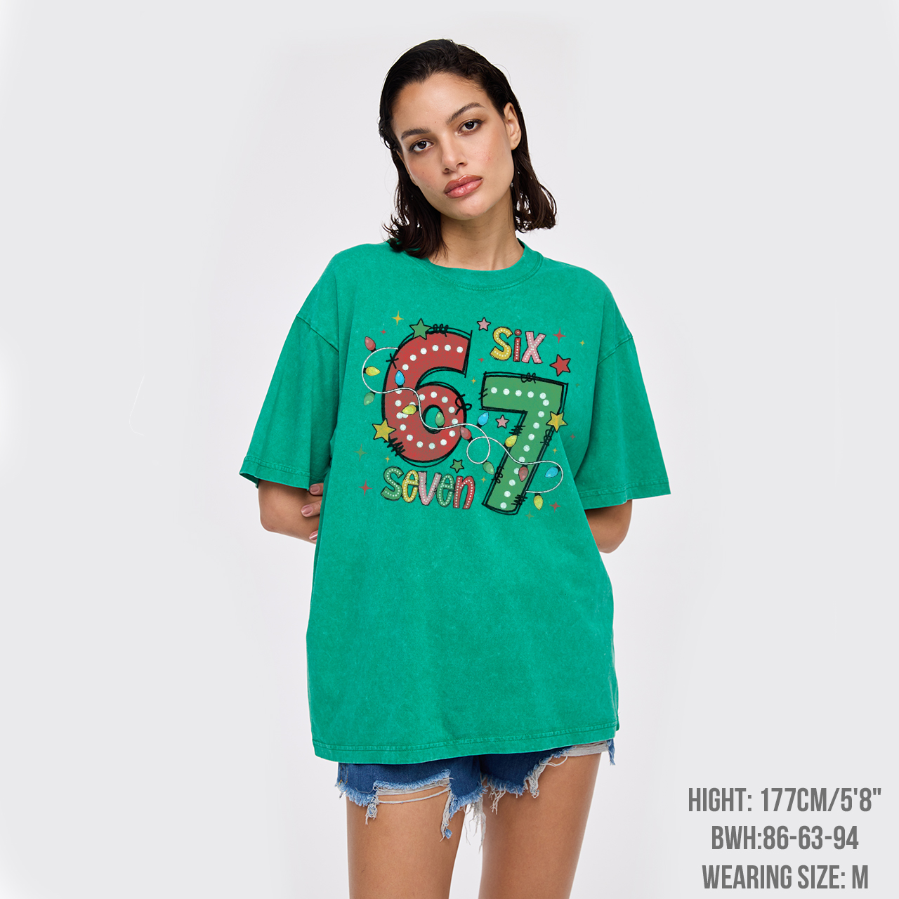 Funny Six Seven Christmas Garment-dye Tees