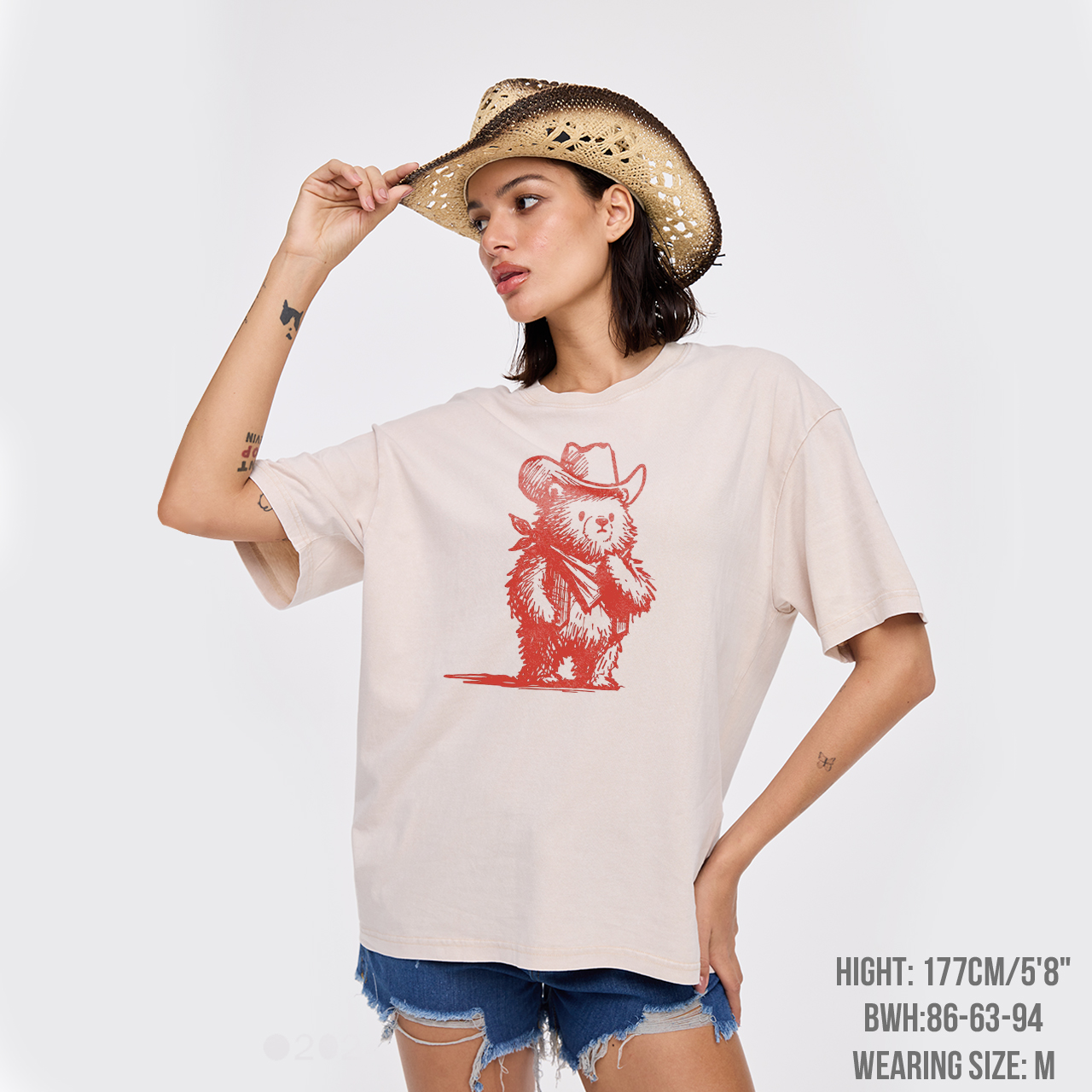 Cowboy Bear Garment-dye Tees