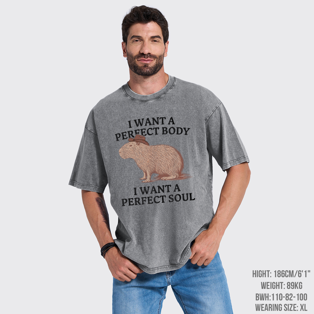 I Want A Perfect Body And Soul Garment-dye Tees