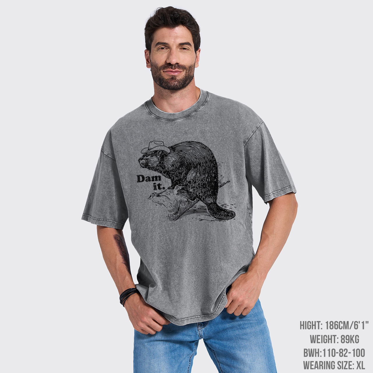 Funny Beaver Dam it Garment-dye Tees