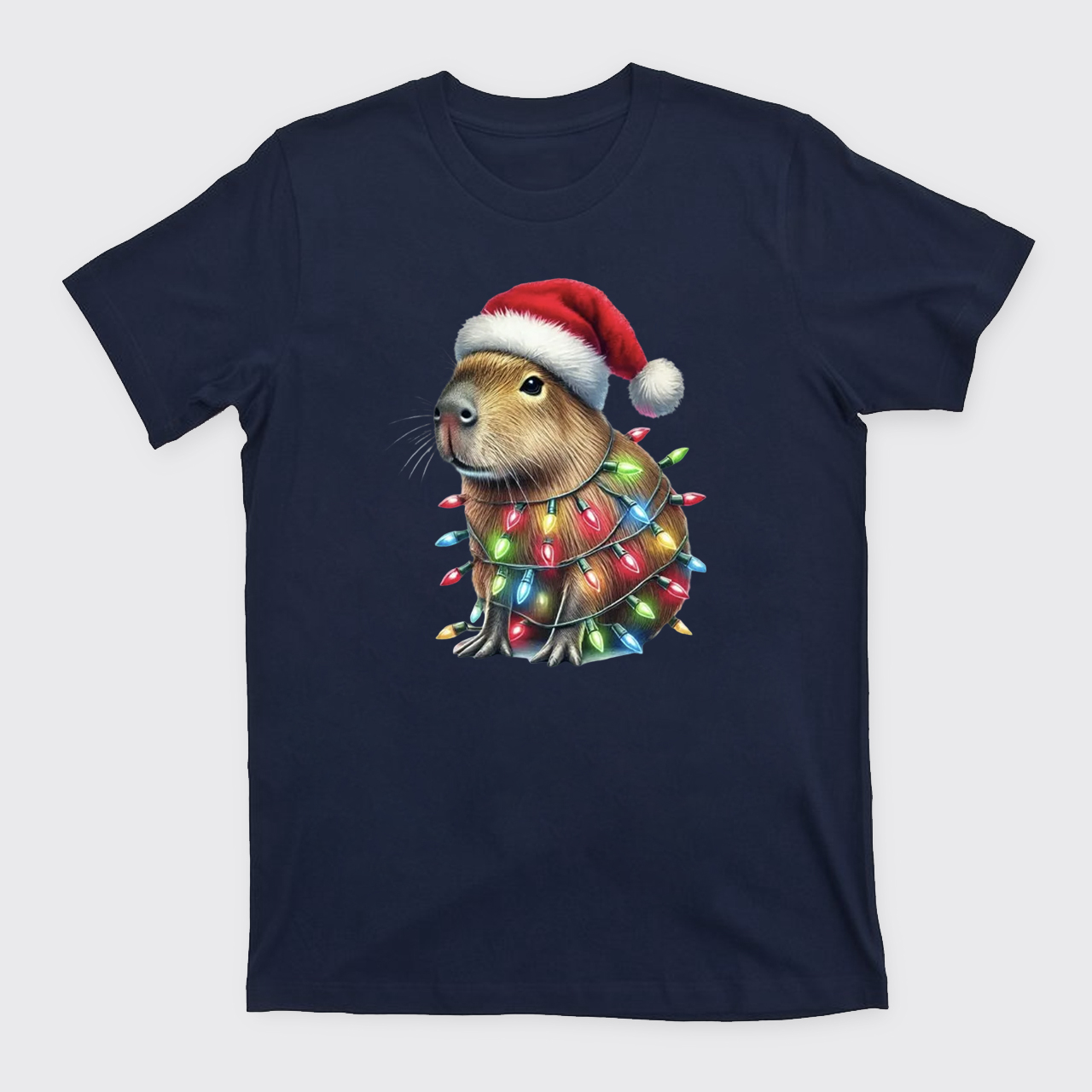 Capybara Christmas Lights T-Shirts