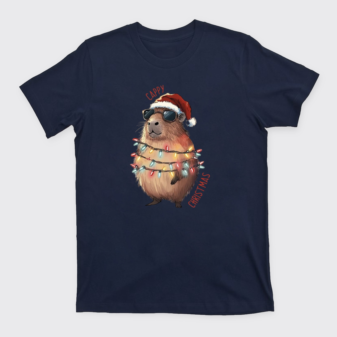Cappy Christmas Lights T-Shirts