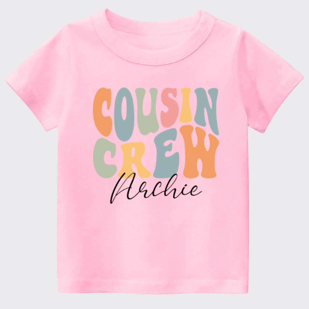 Personalized Cousin Crew Kids T-shirt