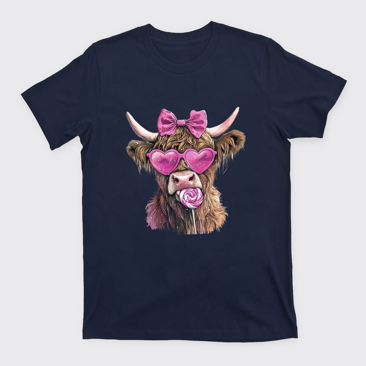 Highland Cow Valentine's Day T-Shirts