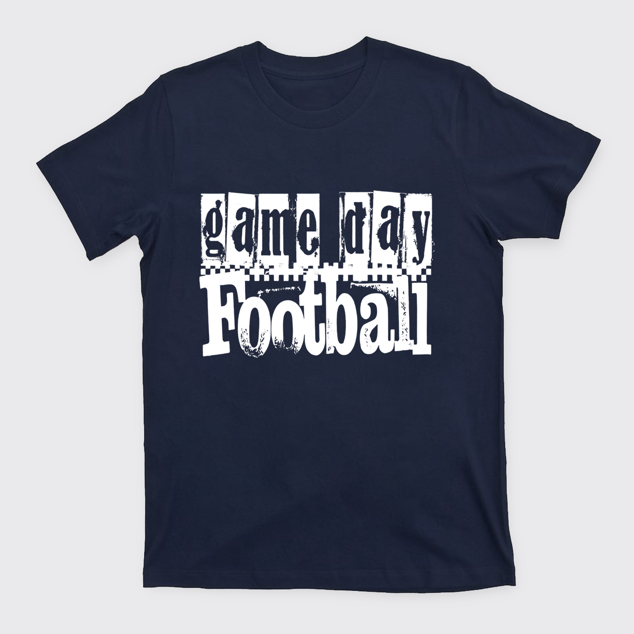 Game Day Football Retro Checkered T-Shirts