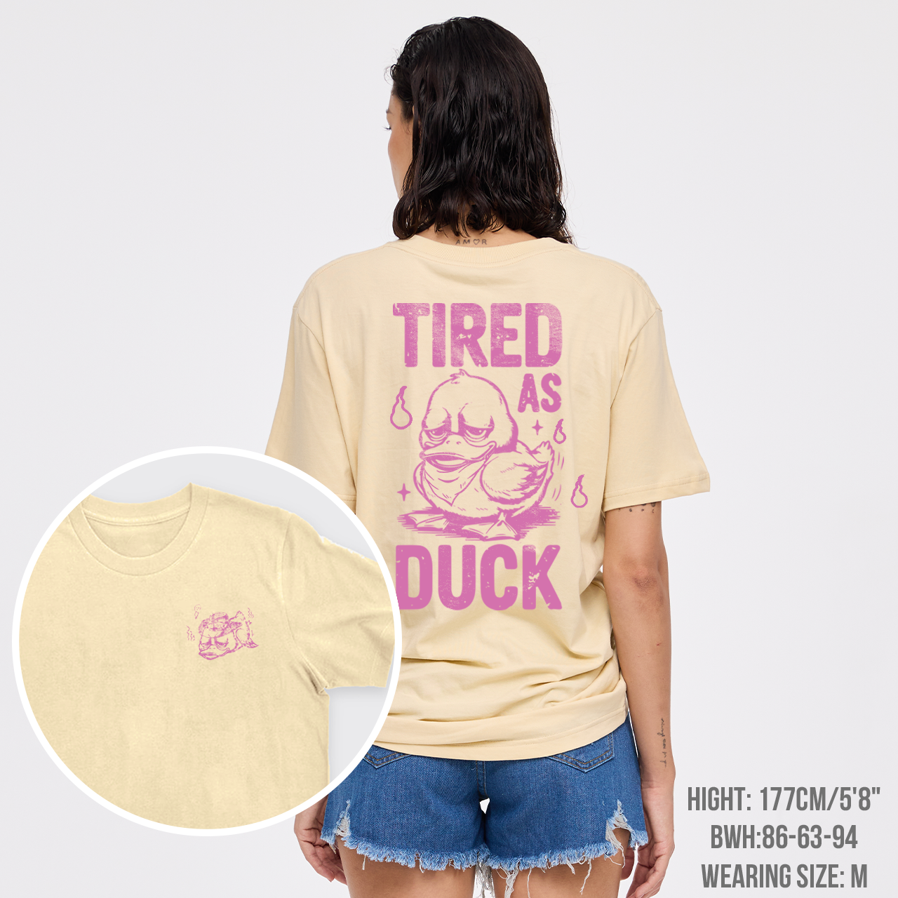 Funny Duck-Tired As Duck T-Shirts
