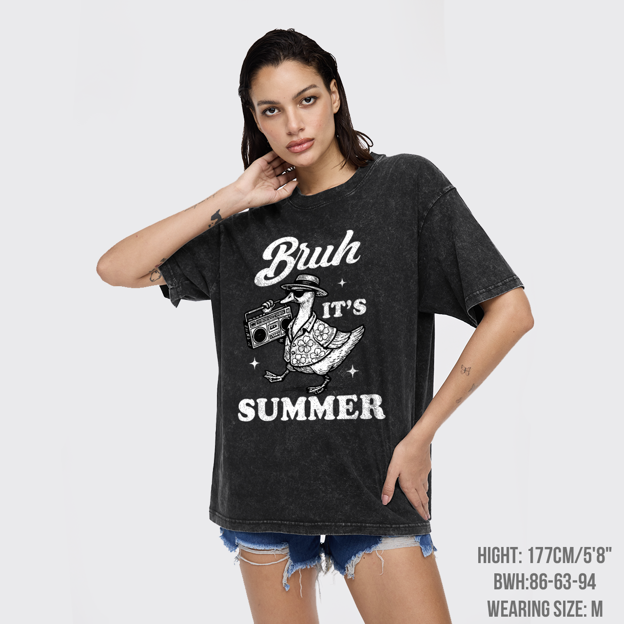 Funny Summer-It's Summer Goose Garment-dye Tees