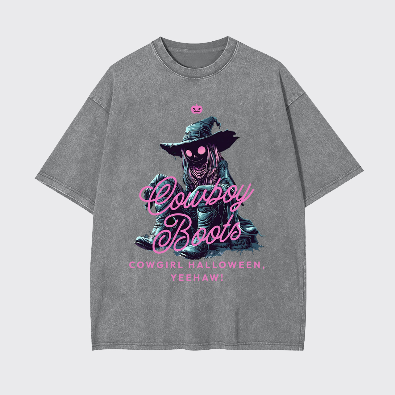 Spooky Western Cowgirl Halloween Garment-dye Tees