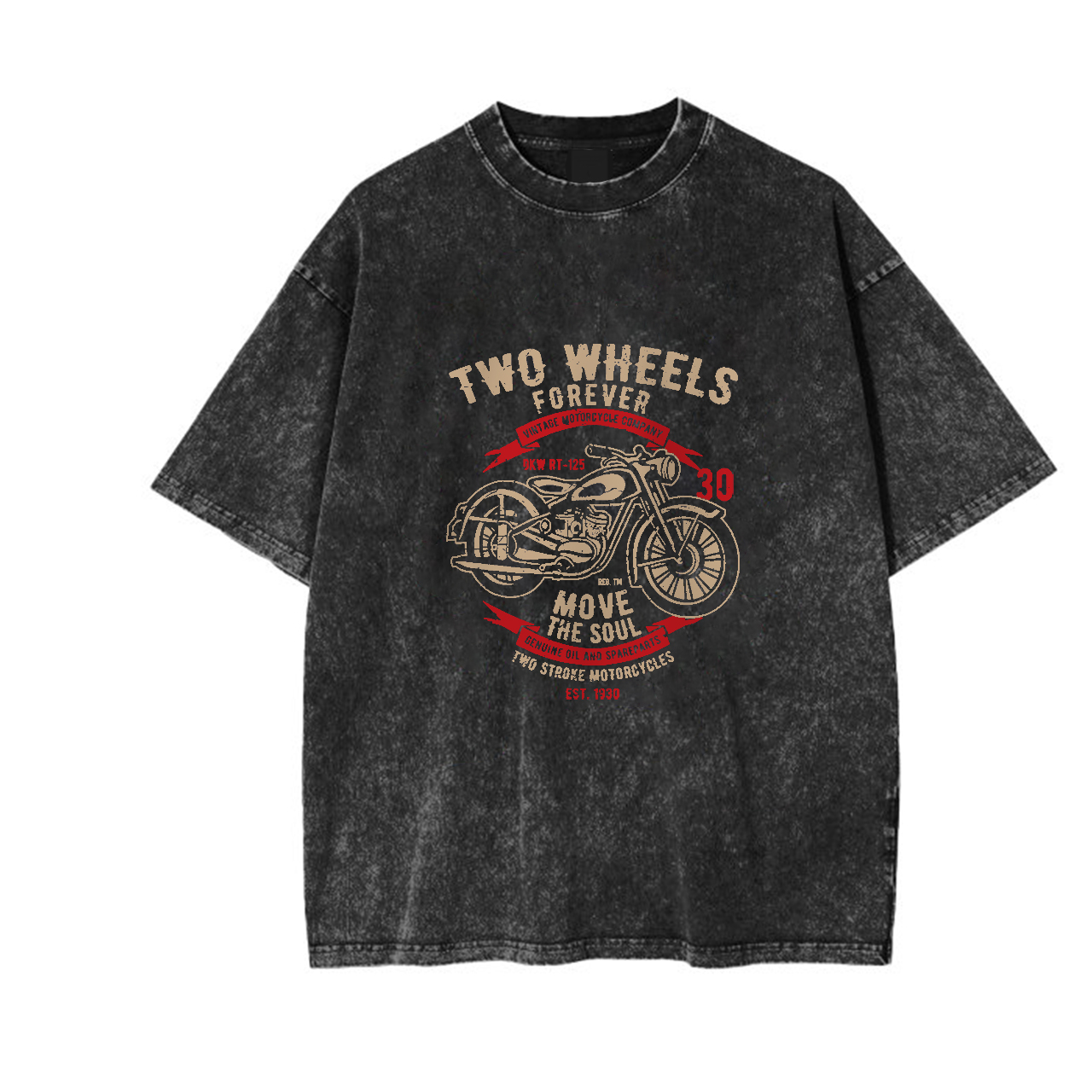 Two Wheels Forever Vintage Garment-dye Tees