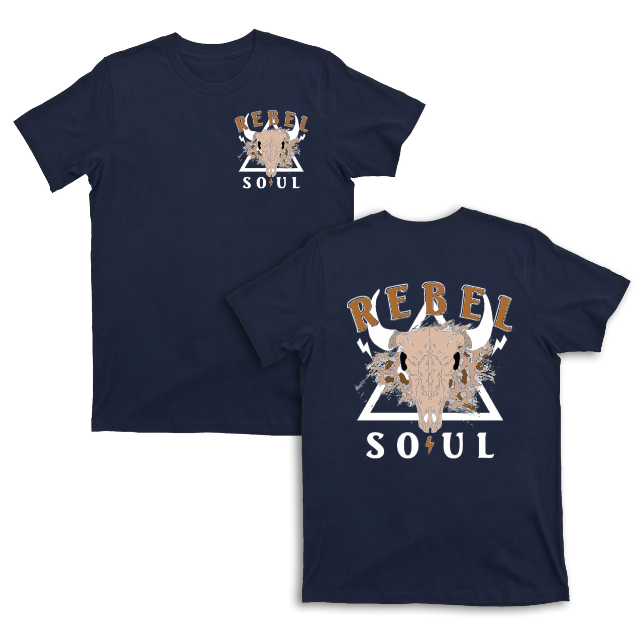 Rebel Soul Lightning Bull T-Shirts