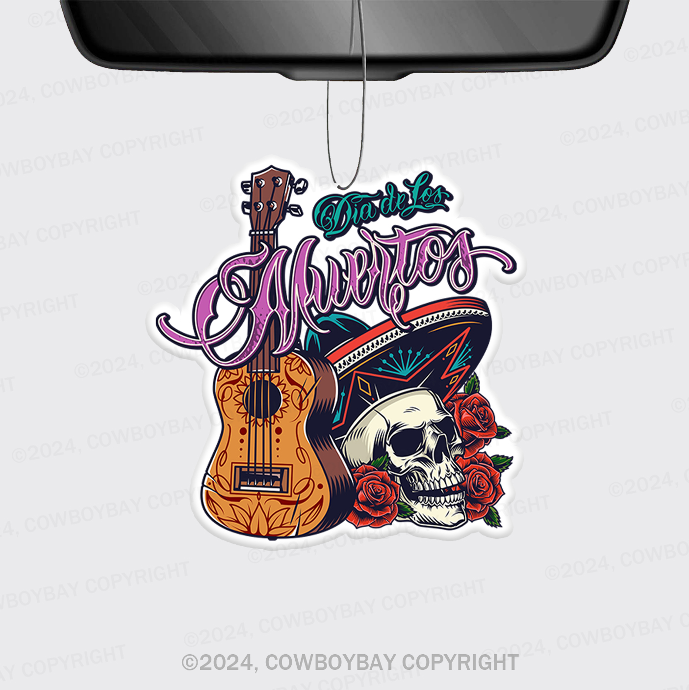 Dia De Los Muertos Vintage Car Air Freshener