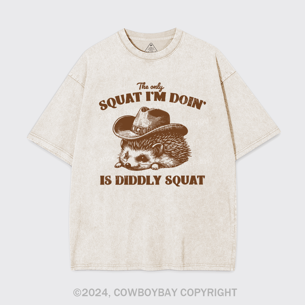 The Only Squat I'm Doing Is Diddly Squat Garment-dye Tees