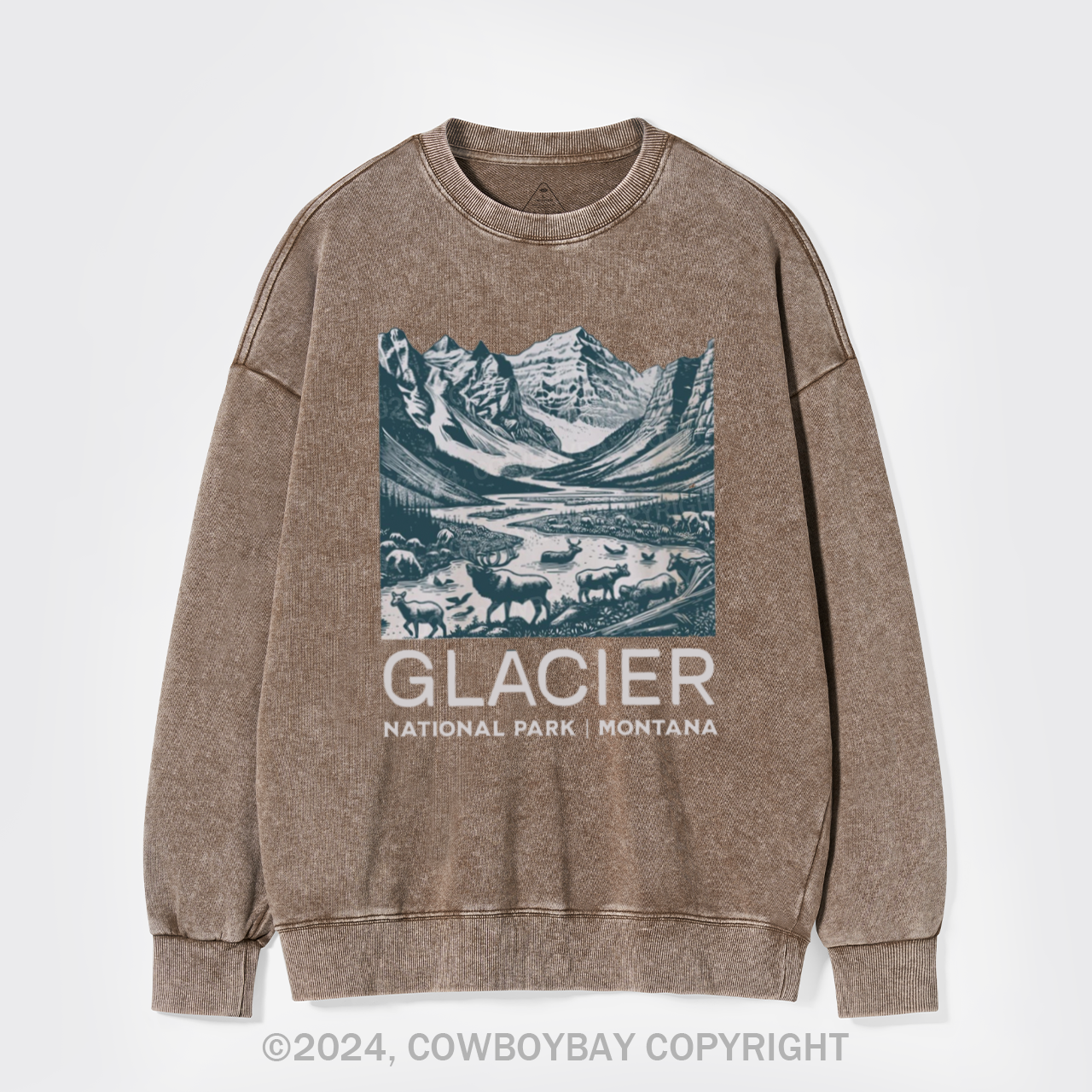Glacier National Park Washed Sweatshirts
