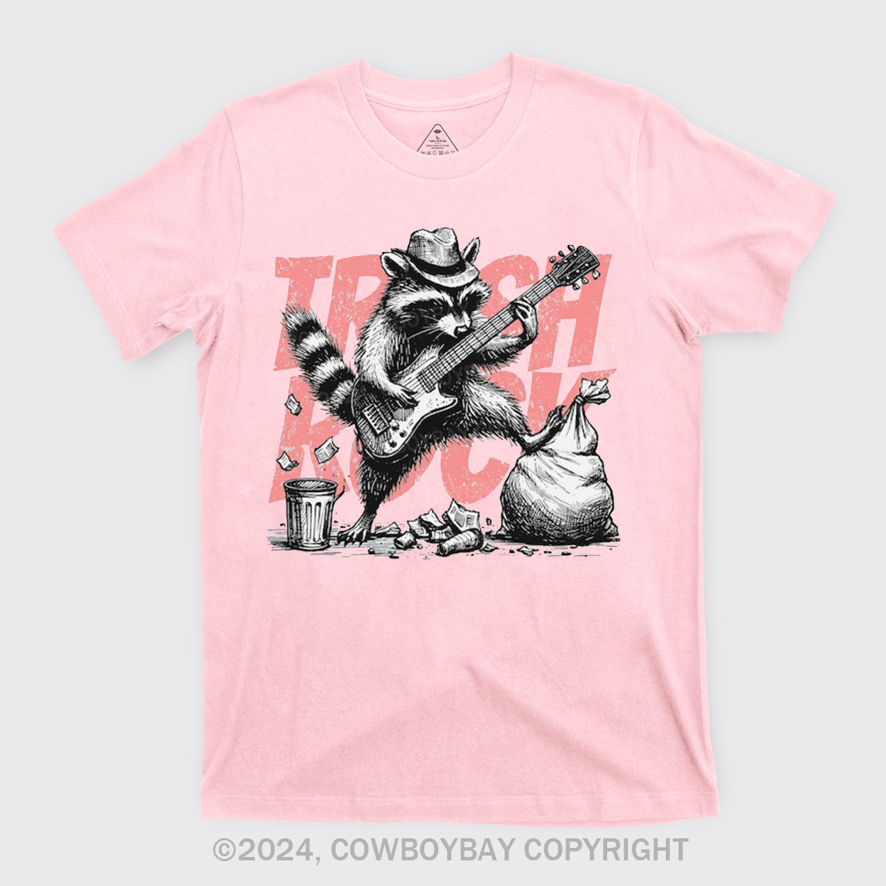 Raccoon Playing Guitar Retro T-Shirts
