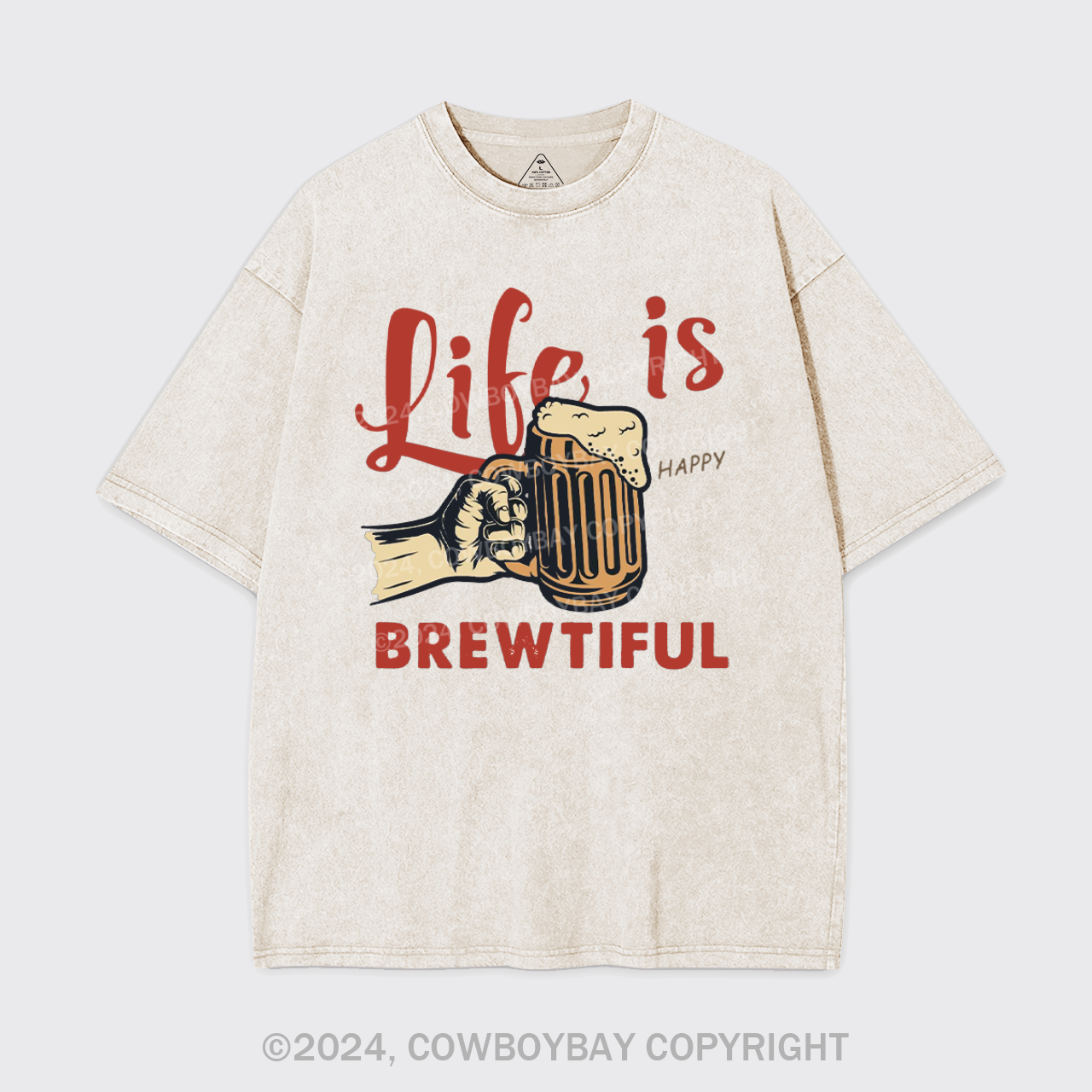 Life Is Brewtiful Beer Garment-dye Tees