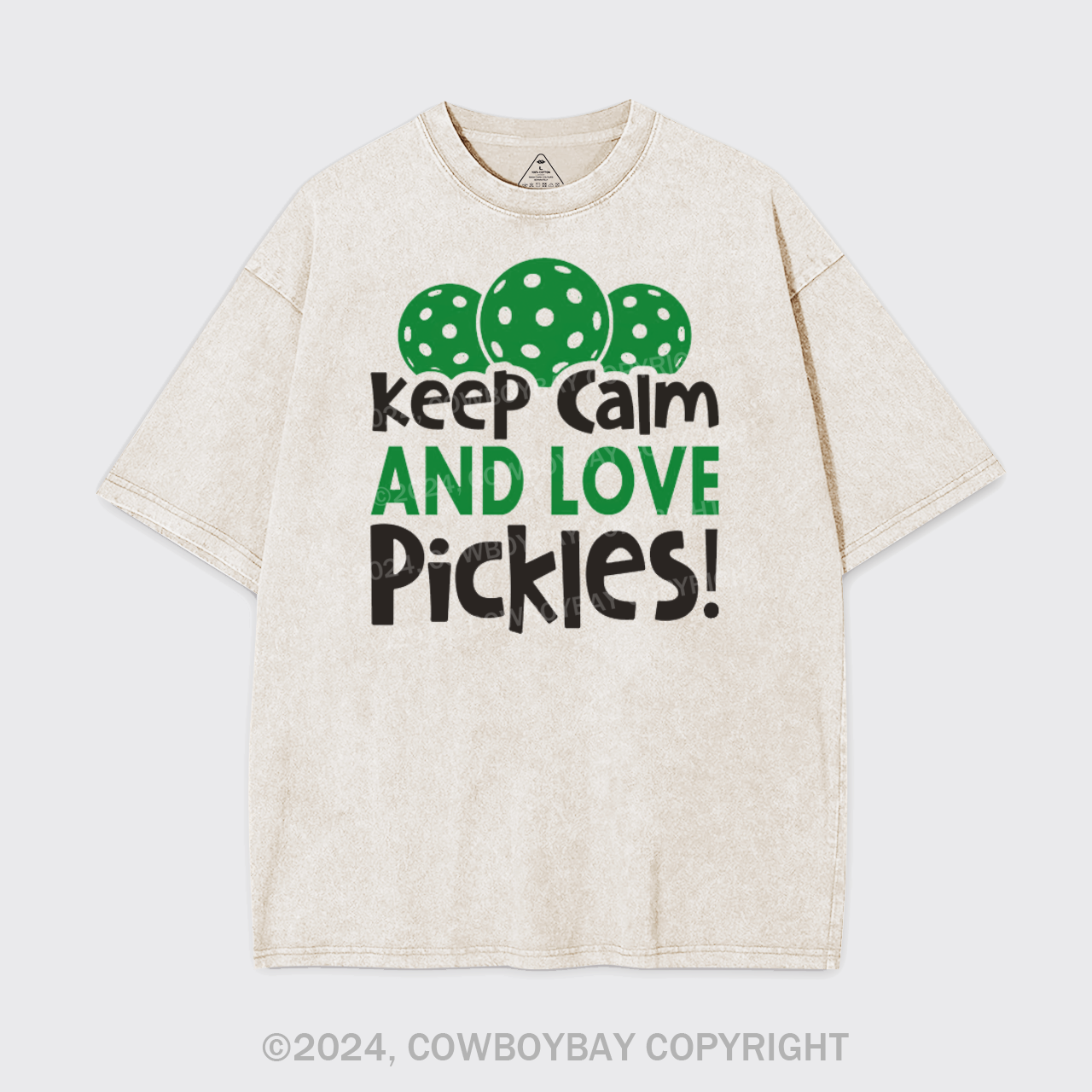 Keep Calm And Love Pickles Garment-dye Tees