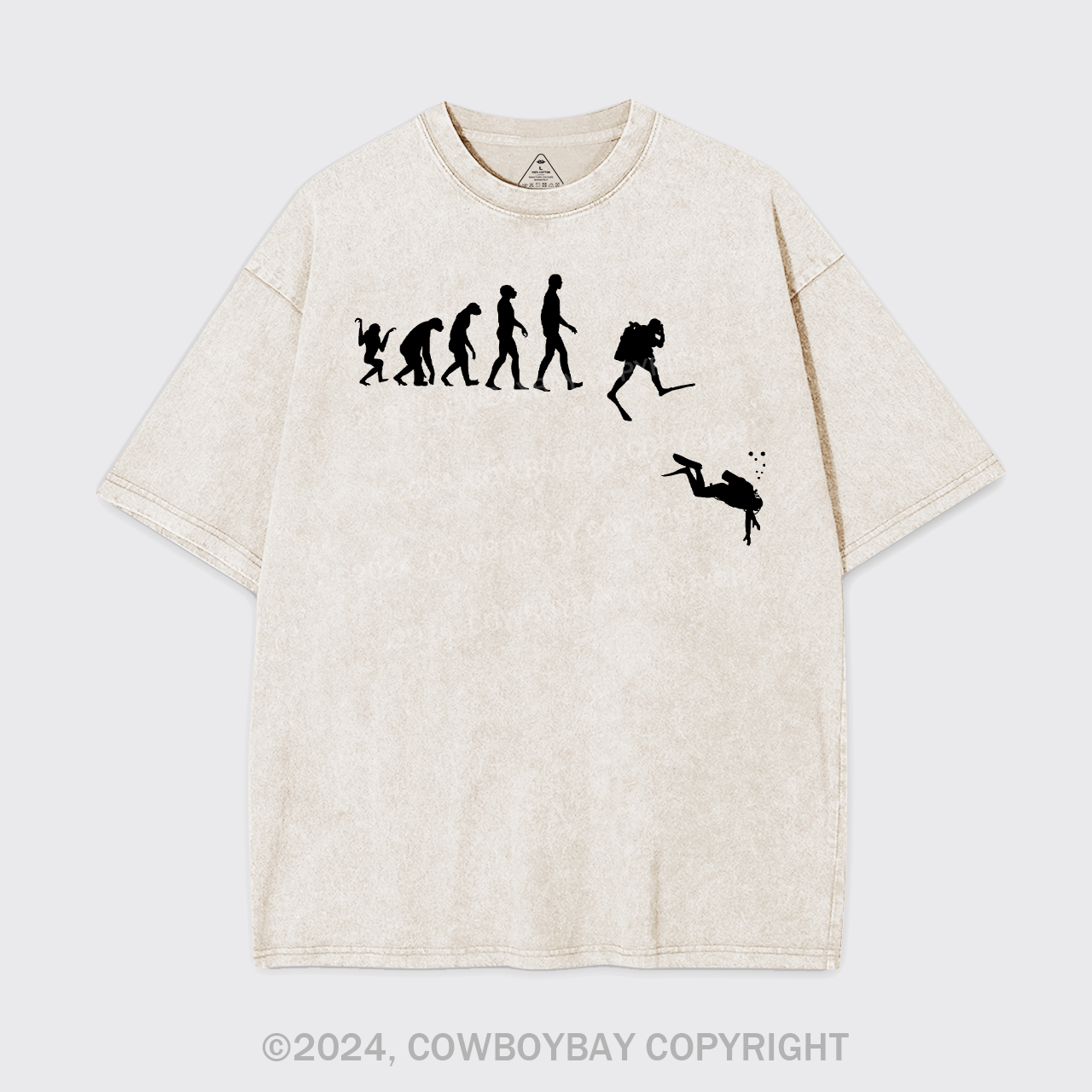 Scuba Diving Evolution Garment-dye Tees