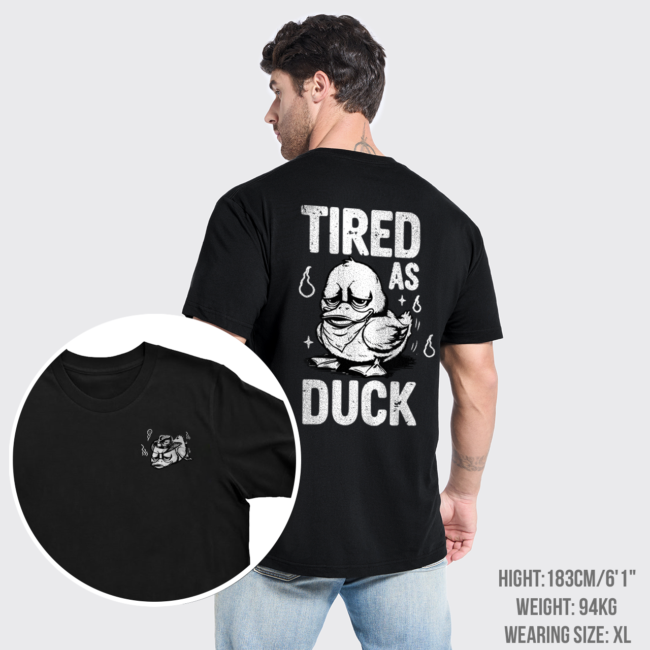 Funny Duck-Tired As Duck T-Shirts