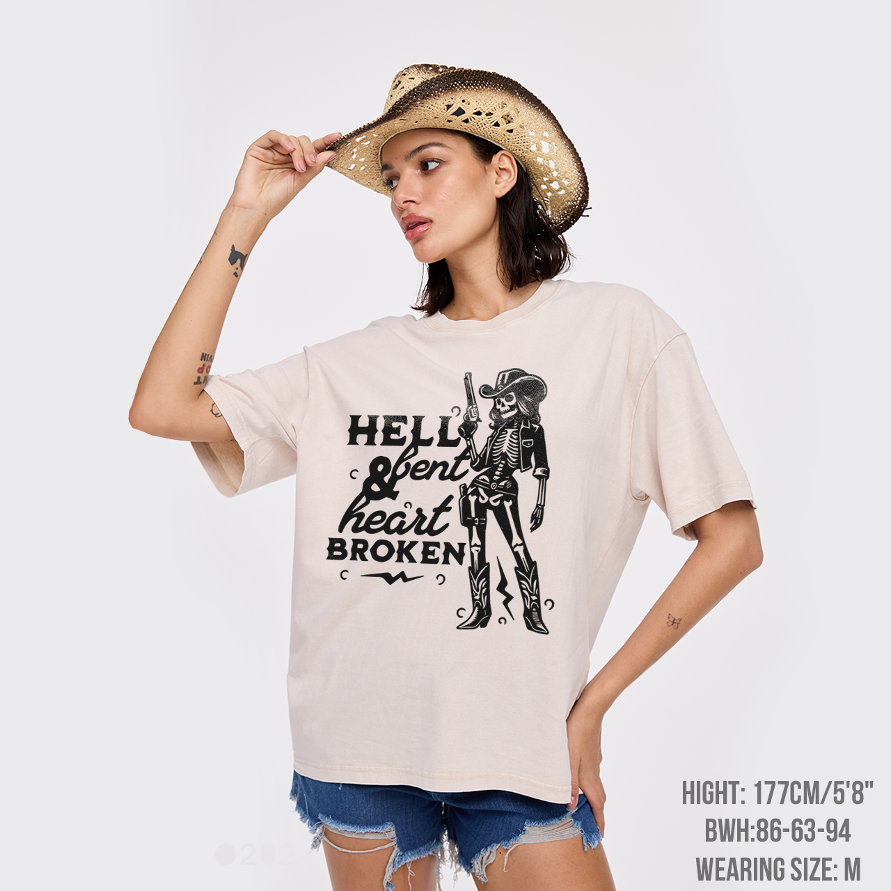 Hell Bent And Heart Broken Garment-dye Tees