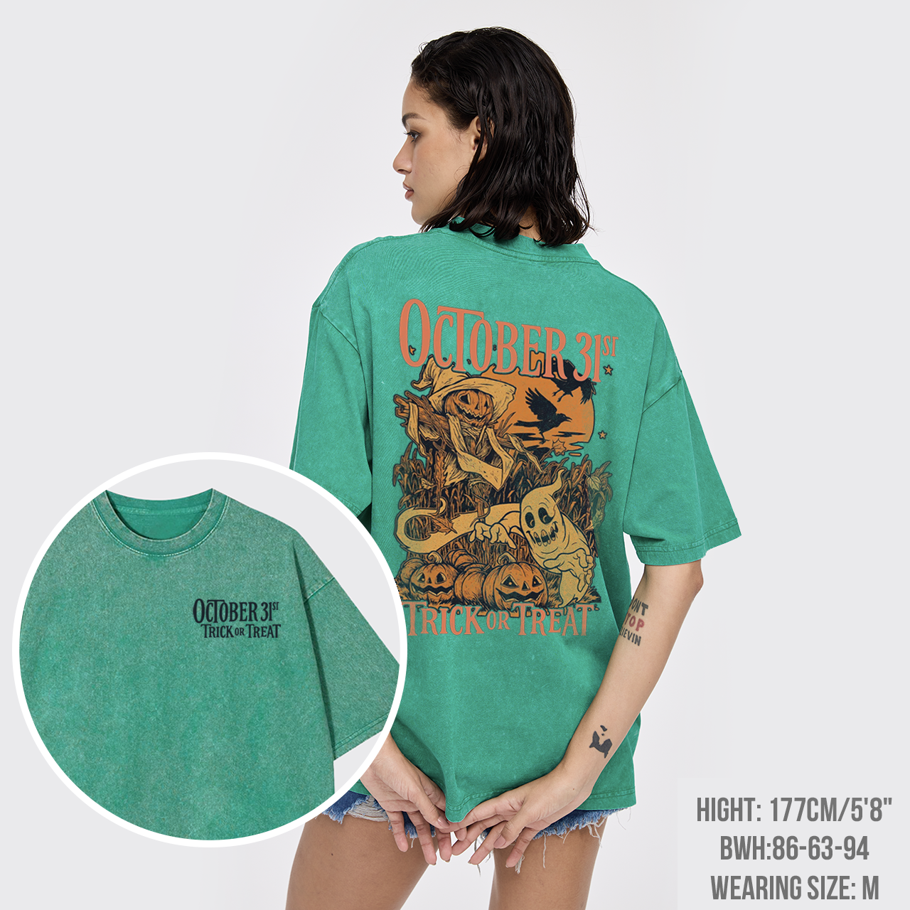 Vintage Halloween Spooky Horror Garment-dye Tees