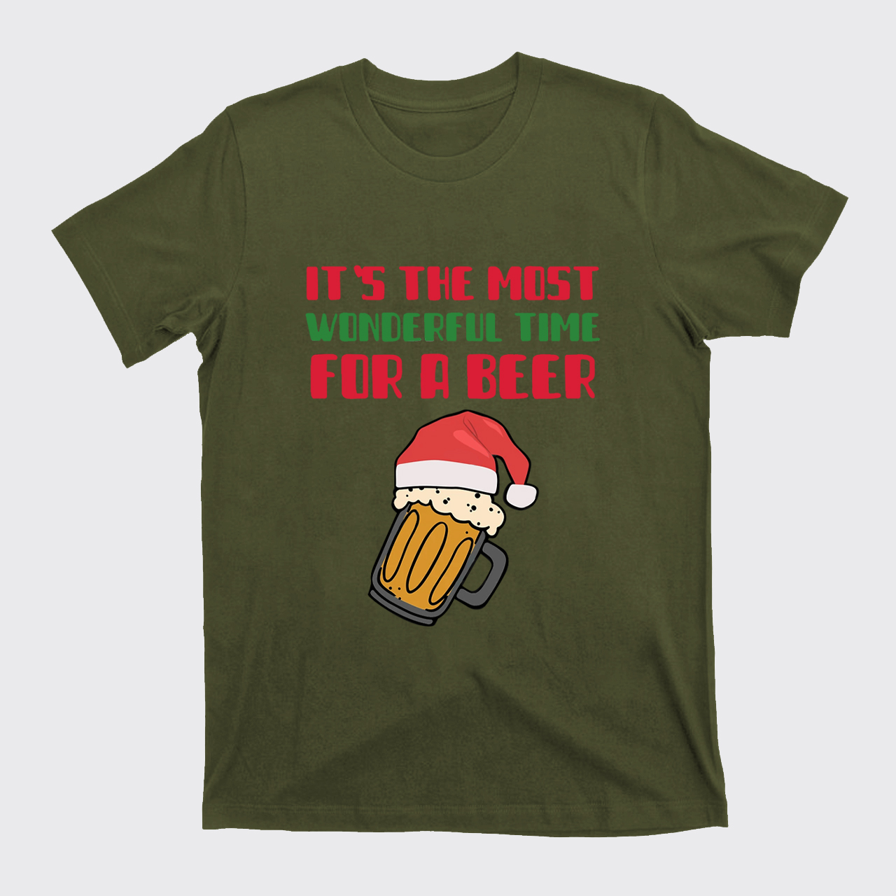 It's The Most Wonderful Time For A Beer Funny Christmas T-Shirts