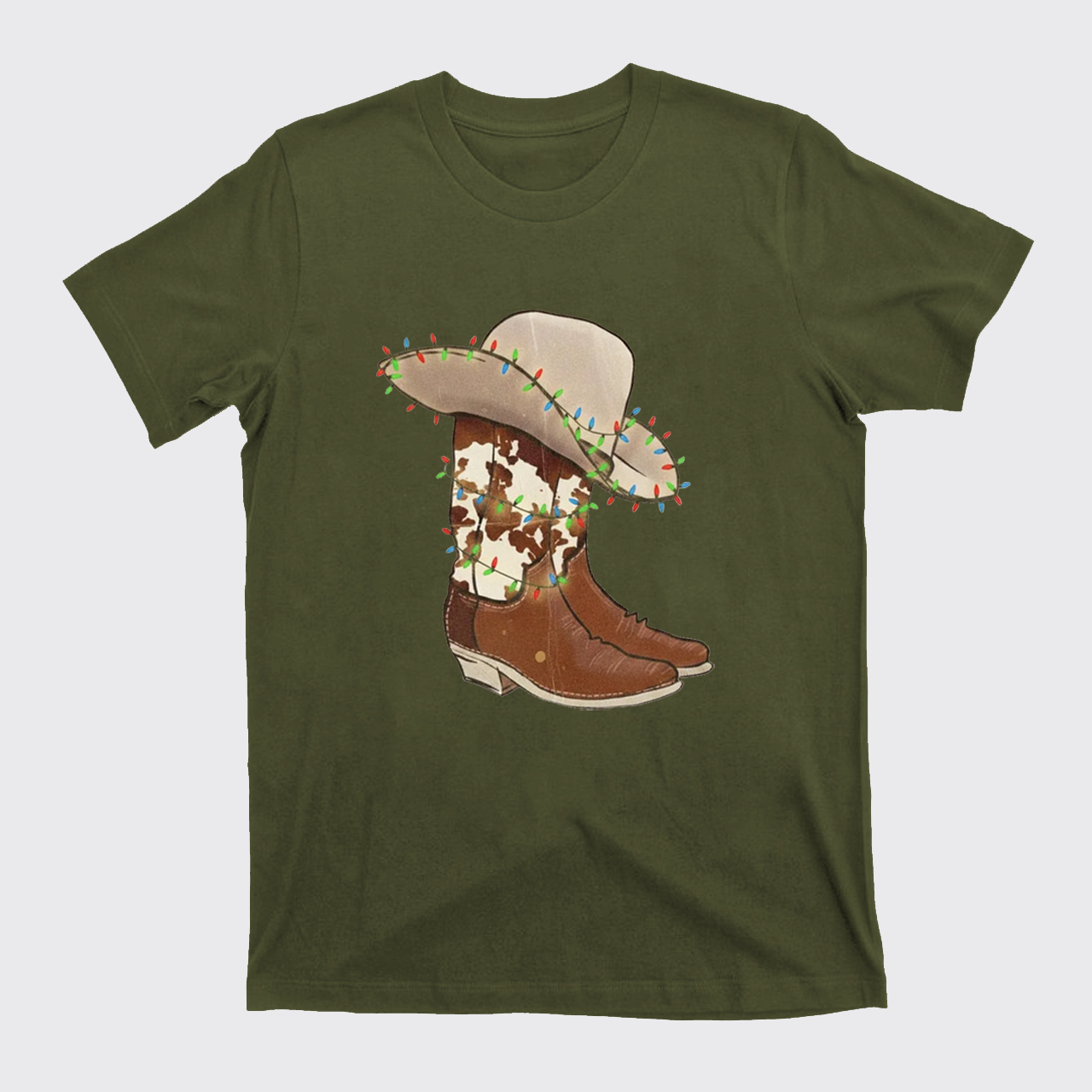 Christmas Cowgirl Boots T-Shirts