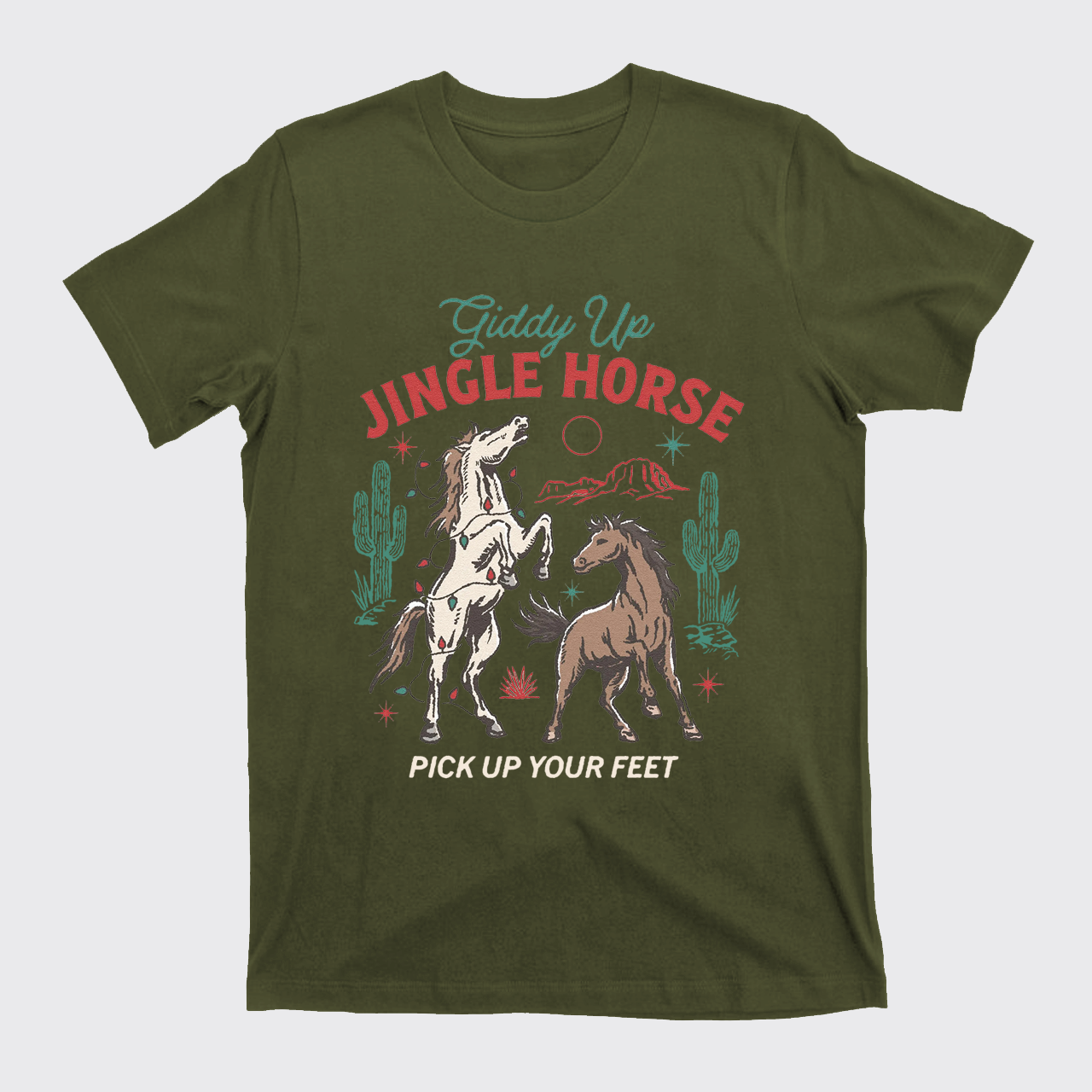 Giddy Up Jingle Horse Christmas T-Shirts