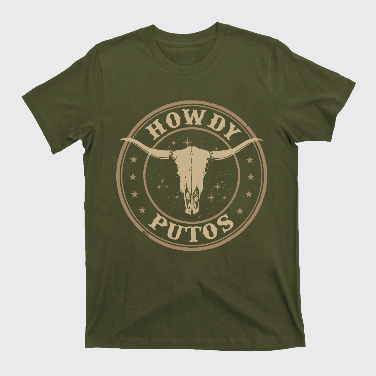 Howdy Putos Bull Skull T-Shirts