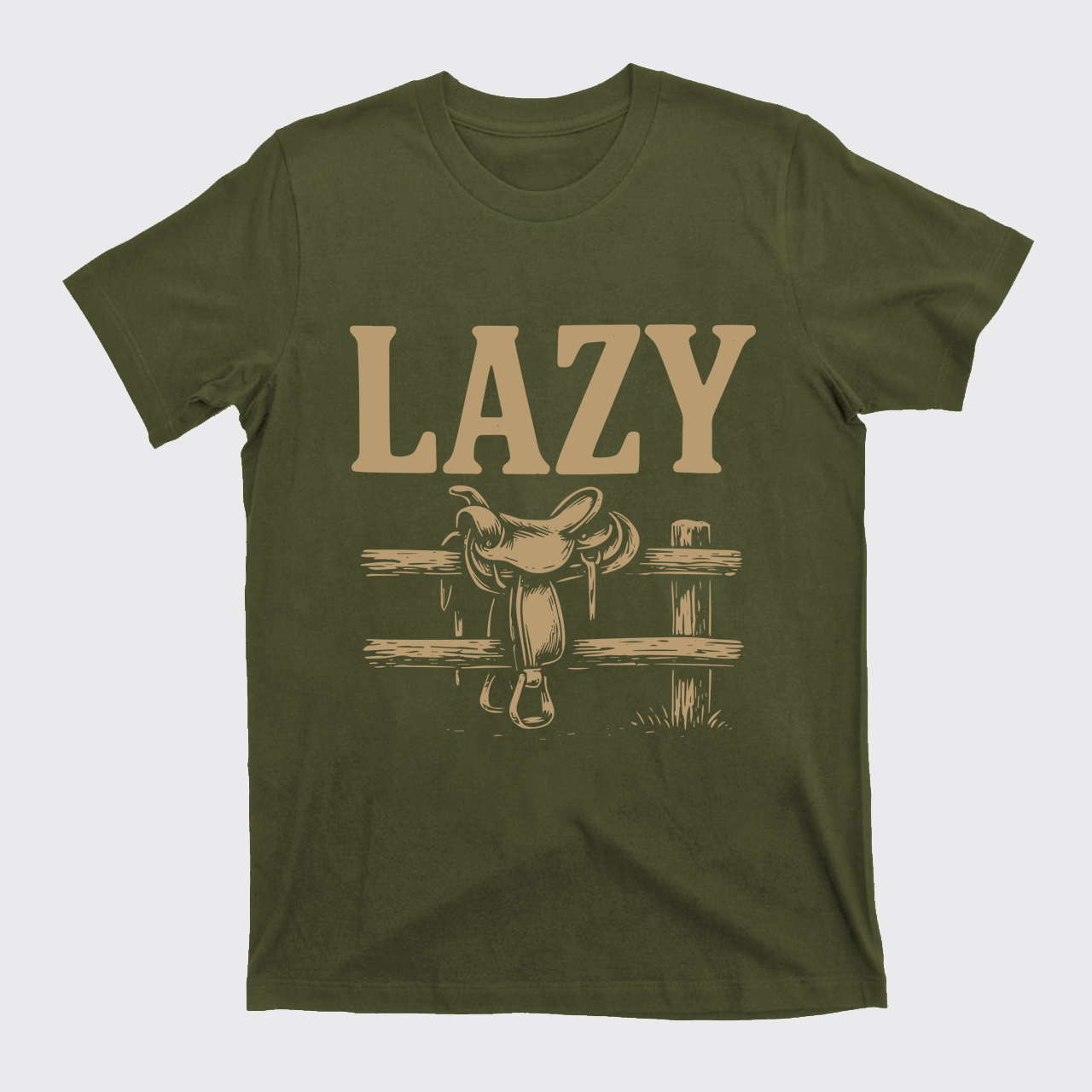 Lazy Cowboy Saddle T-Shirts