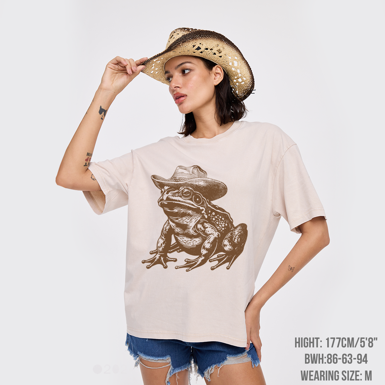 Vintage Cowboy Frog Garment-dye Tees